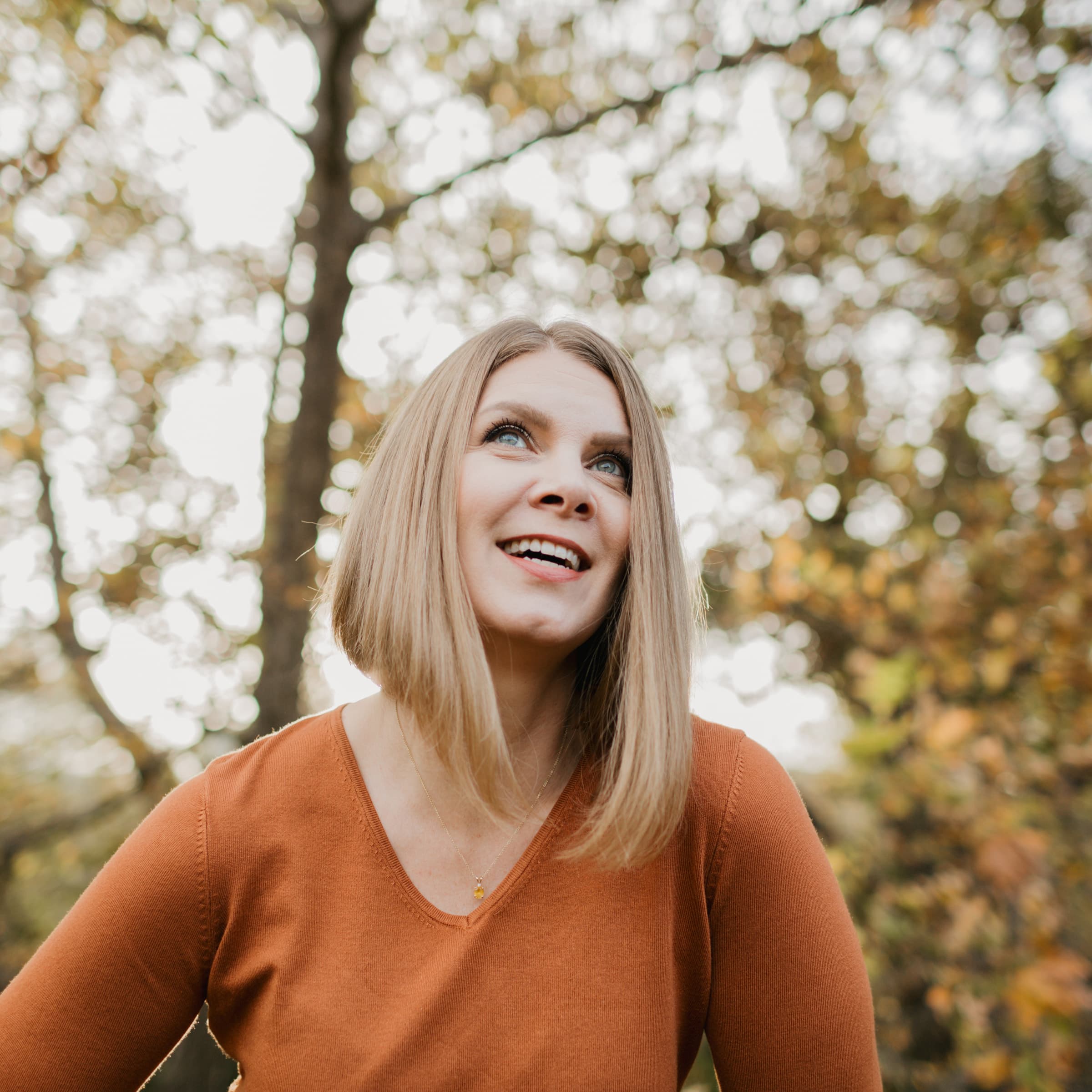 Dr. Karen Mann looking up